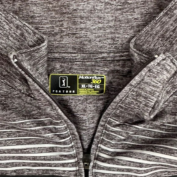 PGA Tour Men's Heather Long Sleeve 1/4 Zip Pullover Motionflux XL - Picture 4 of 4